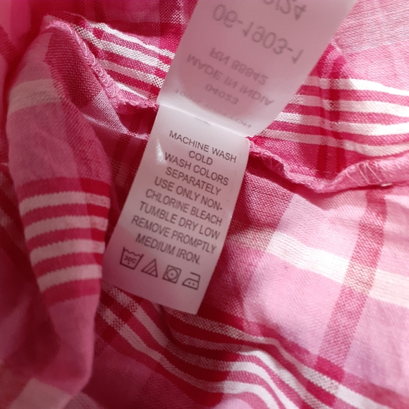 Only Necessities 90s Style Pink Plaid Pearlized Snap Front Maxi Dress 22… - Picture 8 of 14